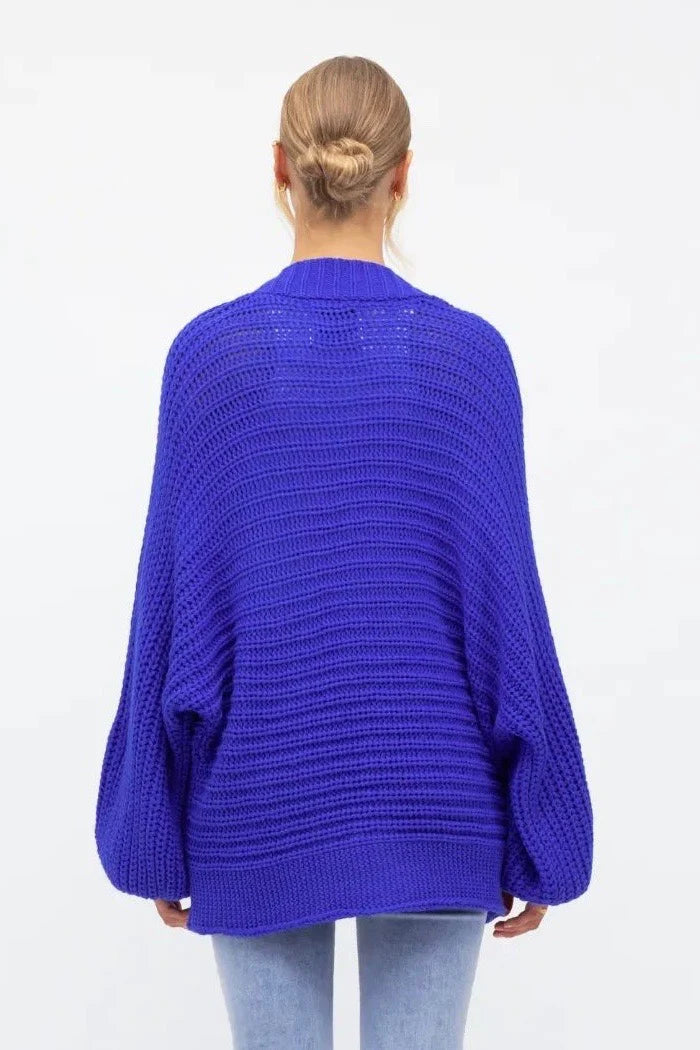 Deep blue knit cardi