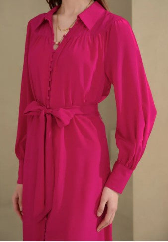 Peony Silk Hot pink dress