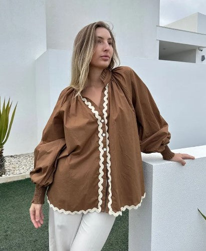 Chocolate Sophie blouse