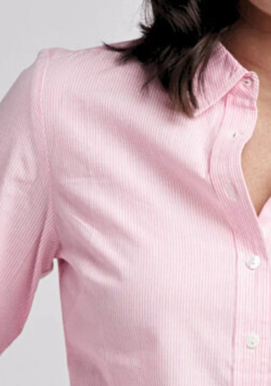 GC pink stripe shirt