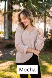 Tan vneck sweater