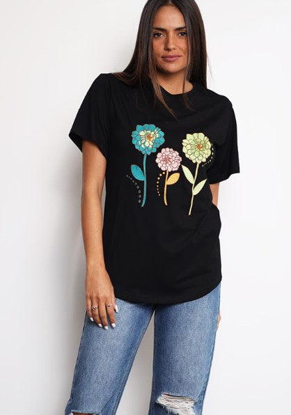 Black Powerflower tshirt