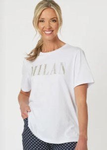 Milan tee white