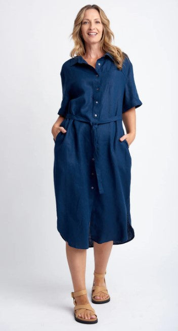 GC Linen Navy dress