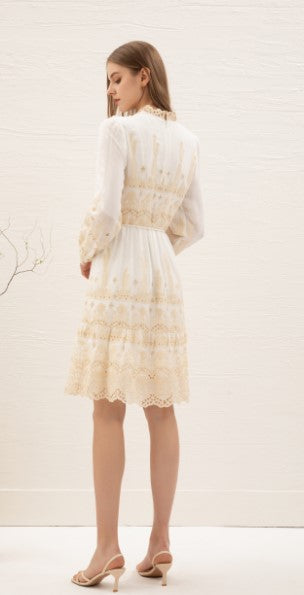 Lina Embroidery short dress