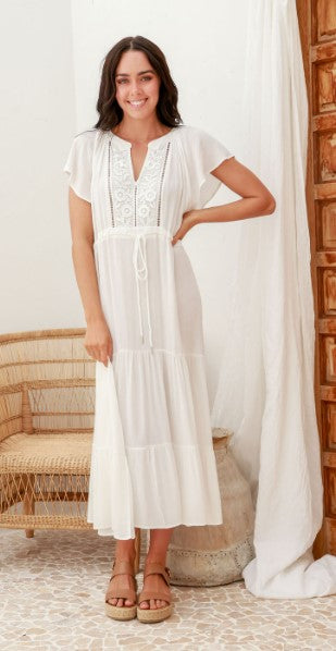 White boho dress