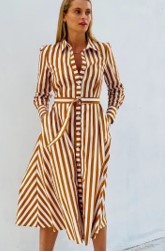 Striped dress choc