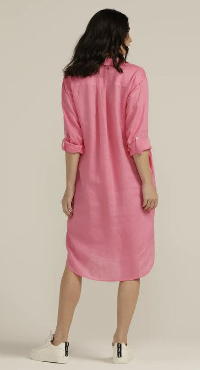 Buttoned dress pink