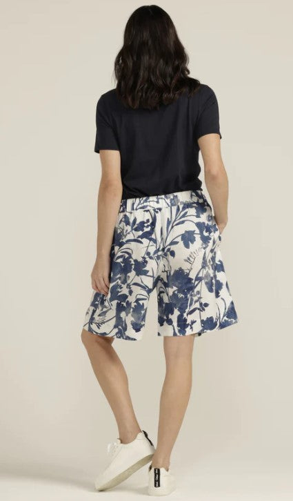 Floral print shorts navy