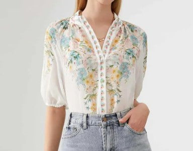 Celeste blouse mint/white
