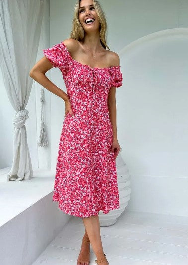 Ivana midi flower dress