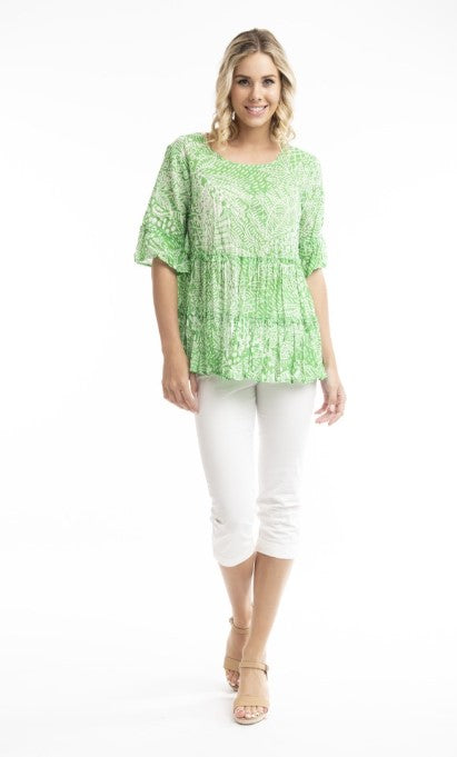 Green leros blouse