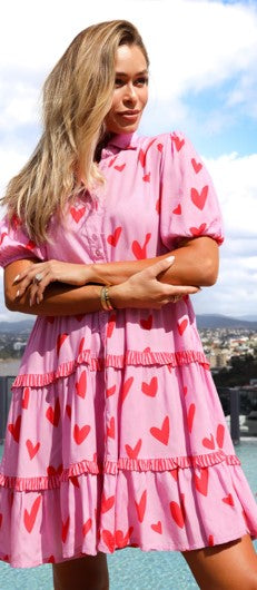 Amore dress pink heart