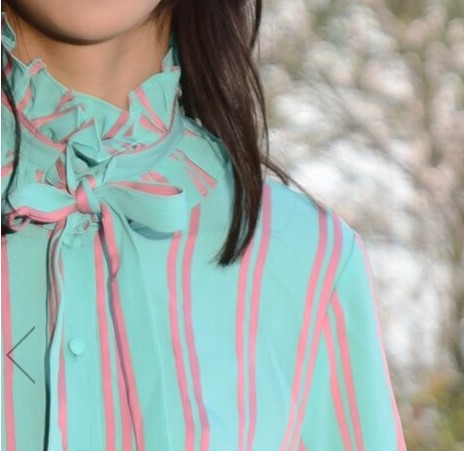 Pretty tied up blouse aqua