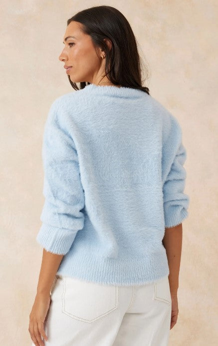 Baby blue Fluffy knit