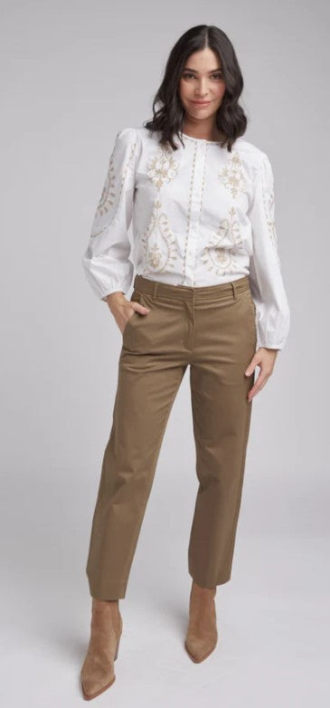 Classic cropped pant brown