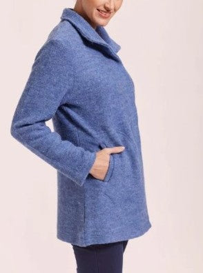 Denim wool coat