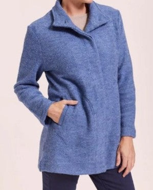 Denim wool coat