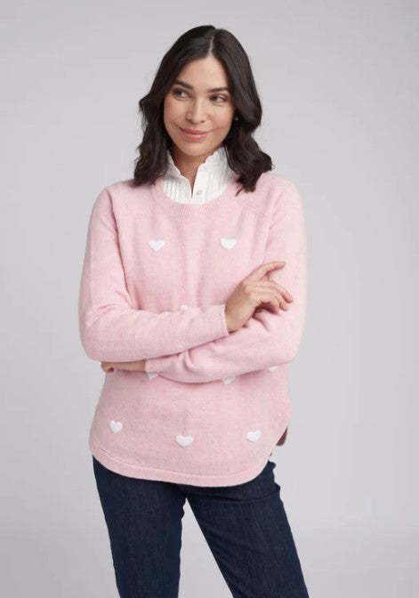 GC Pale pink hearts jumper