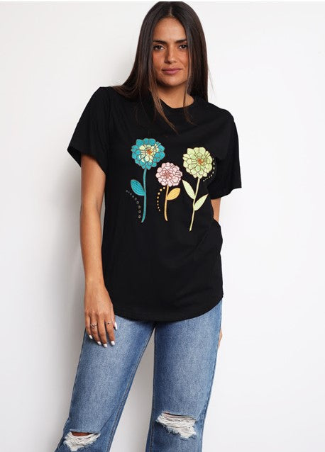 Black Powerflower tshirt