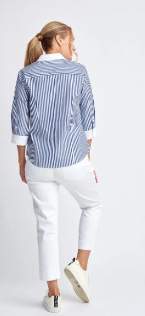 GC Navy/white stripe shirt