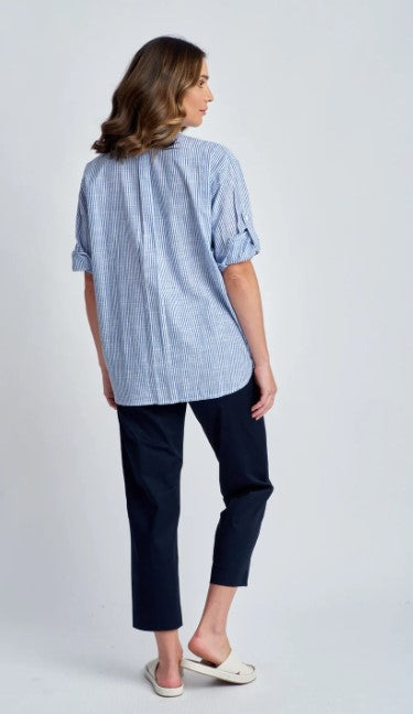 GC Navy frill stripe shirt