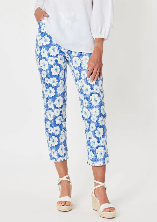 Flowers for me pants blue