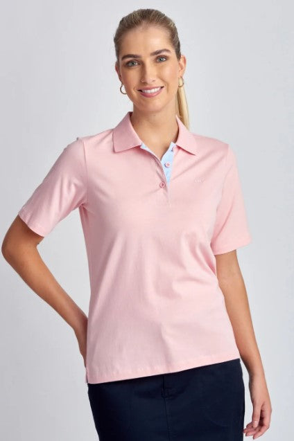 Tickle pink polo shirt