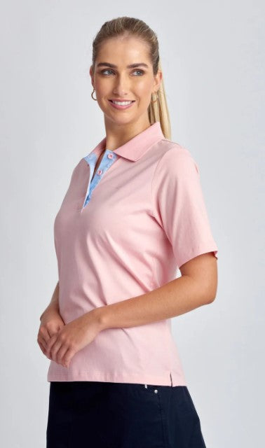 Tickle pink polo shirt