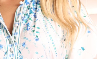 Garden Party blue blouse