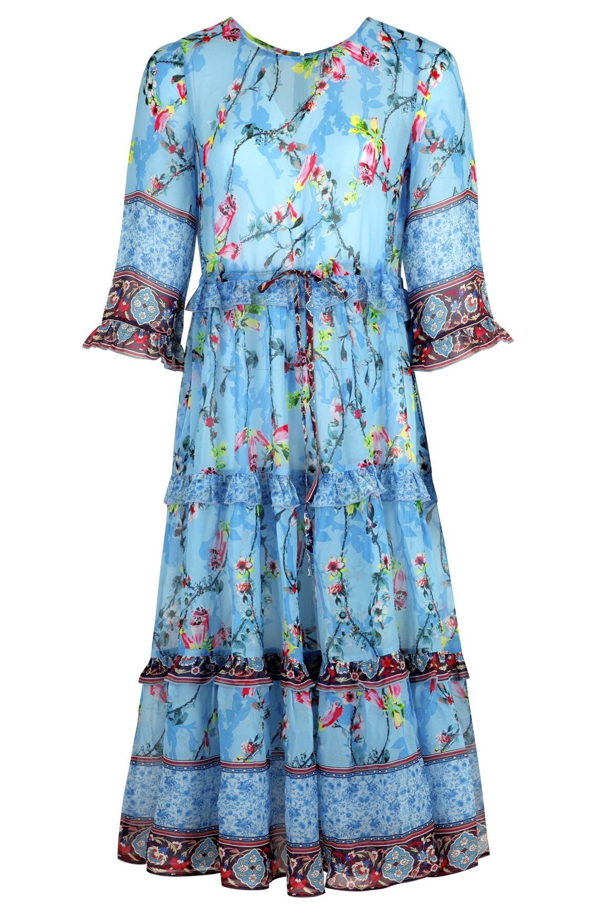 Totally worth it dress Blue floral