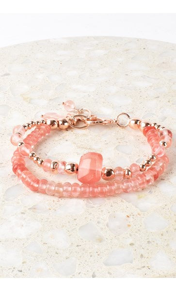 Blush Pink Stone Bracelet