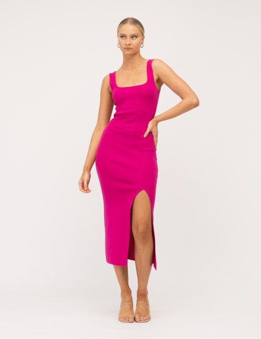 Hot Pink Knit Dress