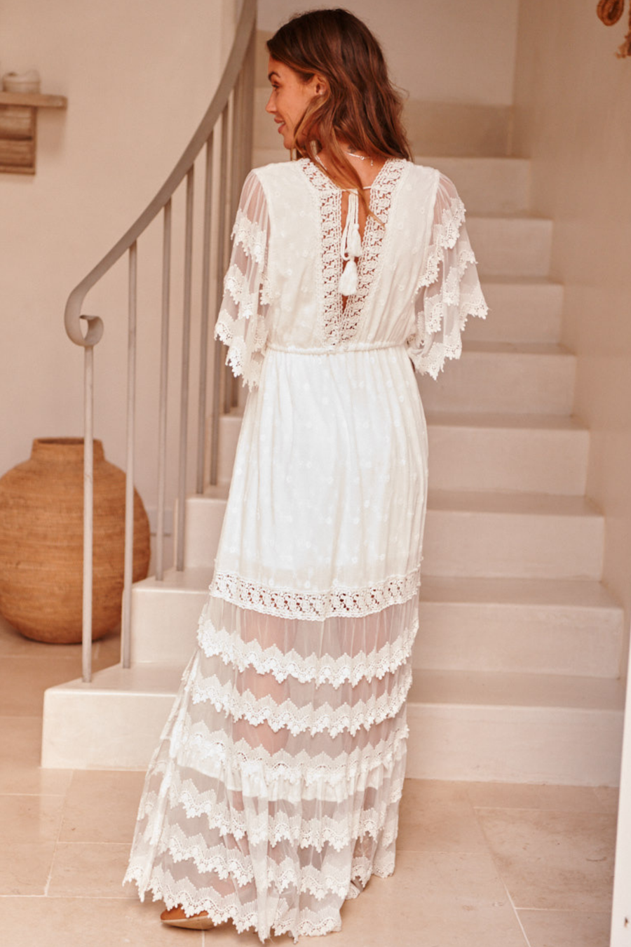 Bungalow Maxi Dress - White Jaase