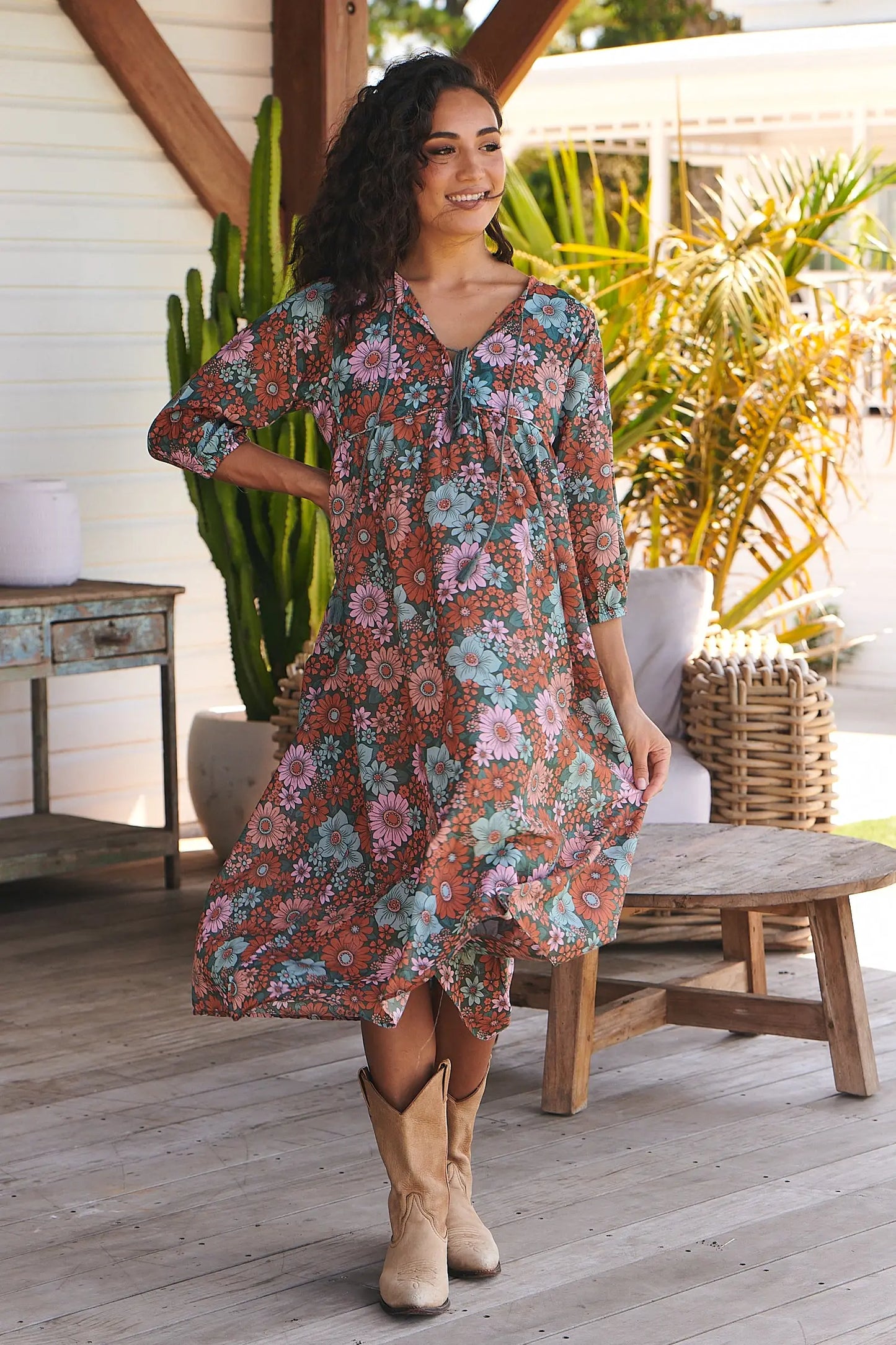 Garden of dreams Penny Midi dress