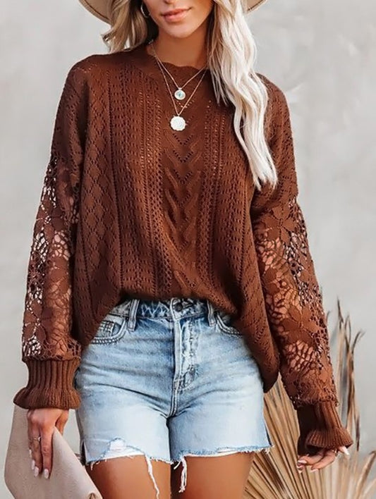 Brown knitted sweater