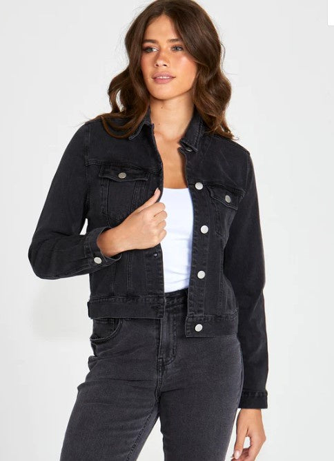 Darcy denim jacket black washed – Lilly Pilly Style Boutique