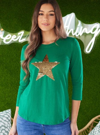 Star green L/s shirt