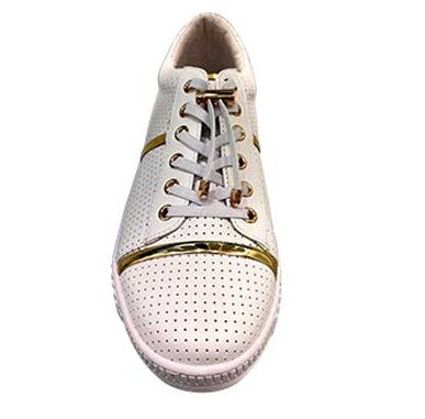 Remi white/gold shoes