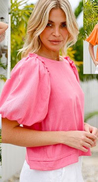 Pink frill  blouse