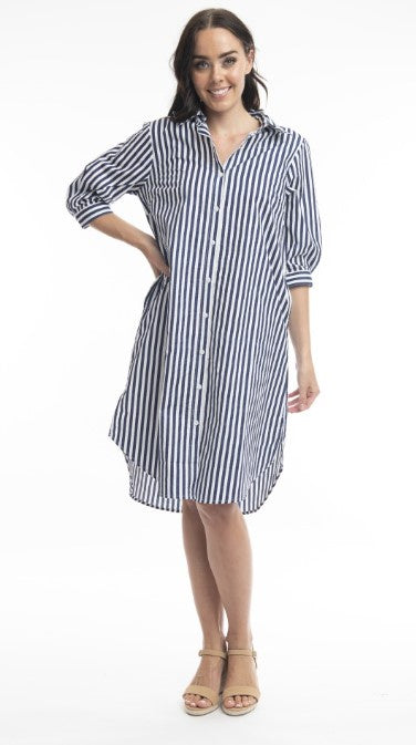 Essential stripe navy dress