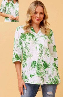 floral forest blouse