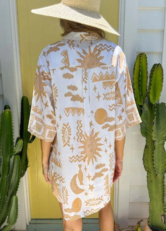 Geo natural sunny blouse
