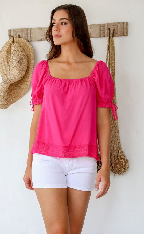 Hot pink bliss blouse