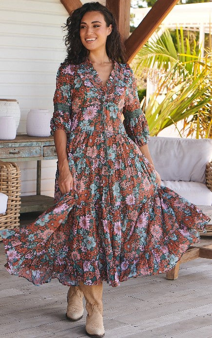 Garden of dreams Print Tae Maxi dress