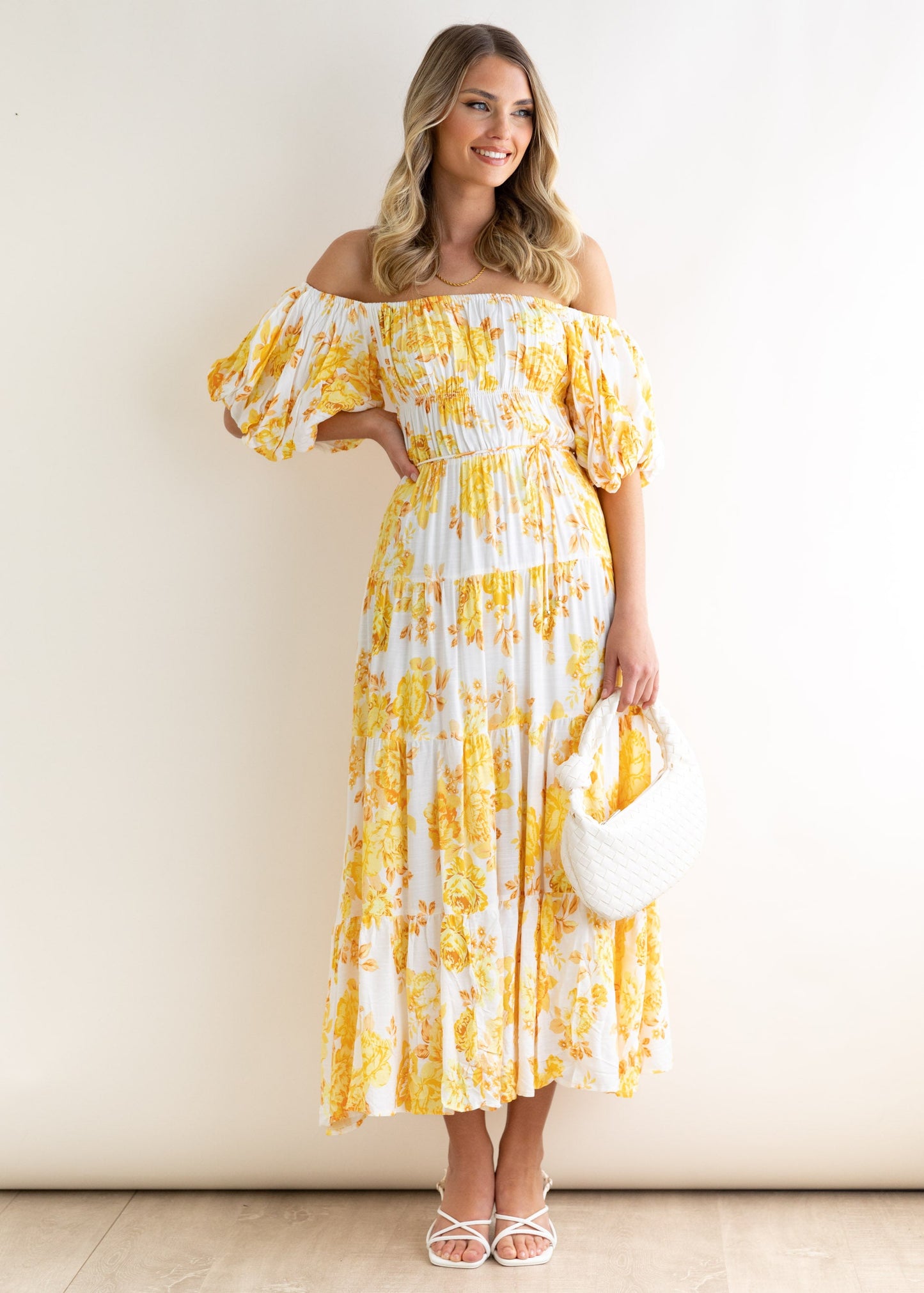 Lemon Botanical Print Dress