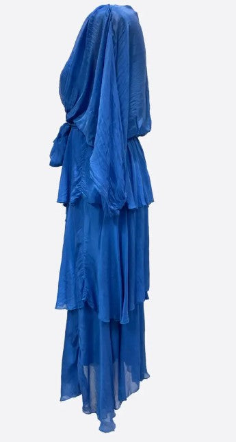 Cross Over Cobalt Blue Dress