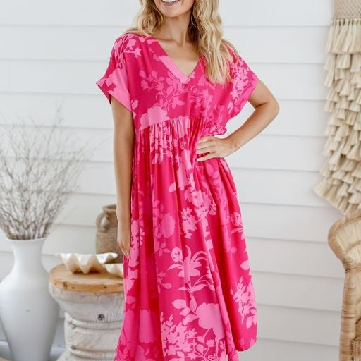 Kristen dress hot Pink